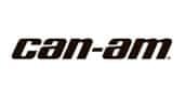 The image shows the Can-Am logo, featuring the brand name can-am in bold, black, italicized lowercase letters on a white background.