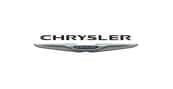 The image shows the Chrysler logo, featuring the word CHRYSLER in bold, black uppercase letters above a silver, stylized wing emblem.