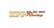 Logo for HPP Roofing with a contact phone number 773-383-0894. The HPP letters are in a bold, yellow gradient font, and Roofing is in a red script font.