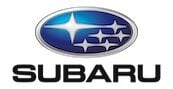 Subaru logo featuring a blue oval with six white stars inside, above the word SUBARU in bold black capital letters.