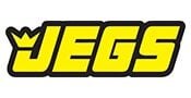 The JEGS logo in bold yellow letters with a black outline, featuring a small stylized crown on the J. The background is white.