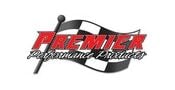 Logo for Premier Performance Products featuring stylized red text over a black and white checkered racing flag.